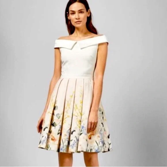 Ted Baker Oceana Elegant Fit and Flare Floral Dress Sz US 8/10 Or Ted Sz 3 - Picture 12 of 12